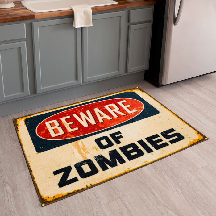 Beware of Zombies Accent Rug