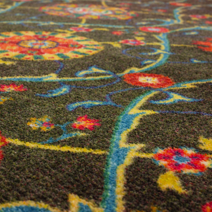 Technicolor Luxe Gray & Blue Area Rug