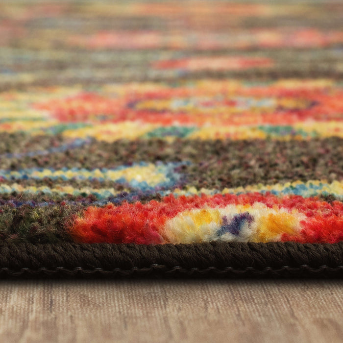 Technicolor Luxe Gray & Blue Area Rug