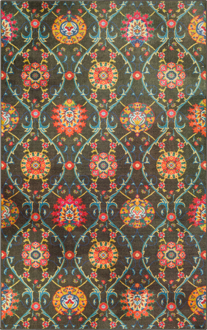 Technicolor Luxe Gray & Blue Area Rug