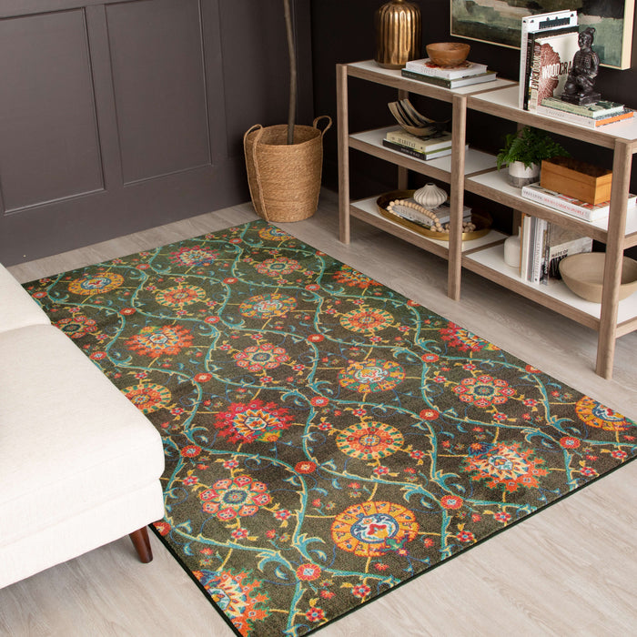 Technicolor Luxe Gray & Blue Area Rug