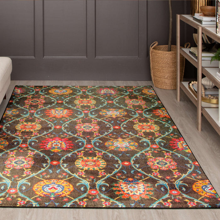 Technicolor Luxe Gray & Blue Area Rug