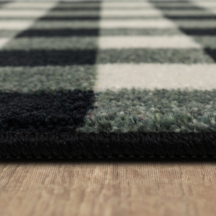 Buffalo Check Black Accent Rug