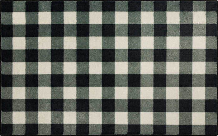 Buffalo Check Black Accent Rug