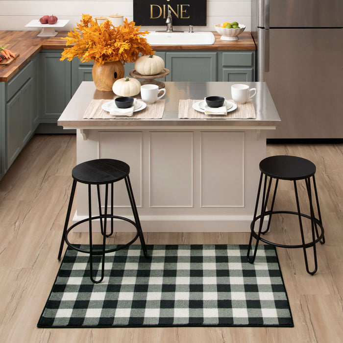 Buffalo Check Black Accent Rug