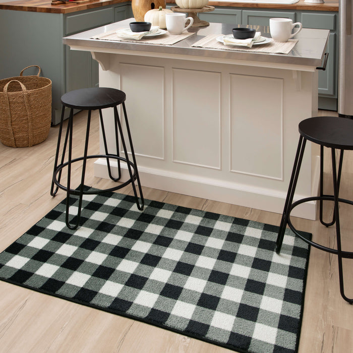 Buffalo Check Black Accent Rug