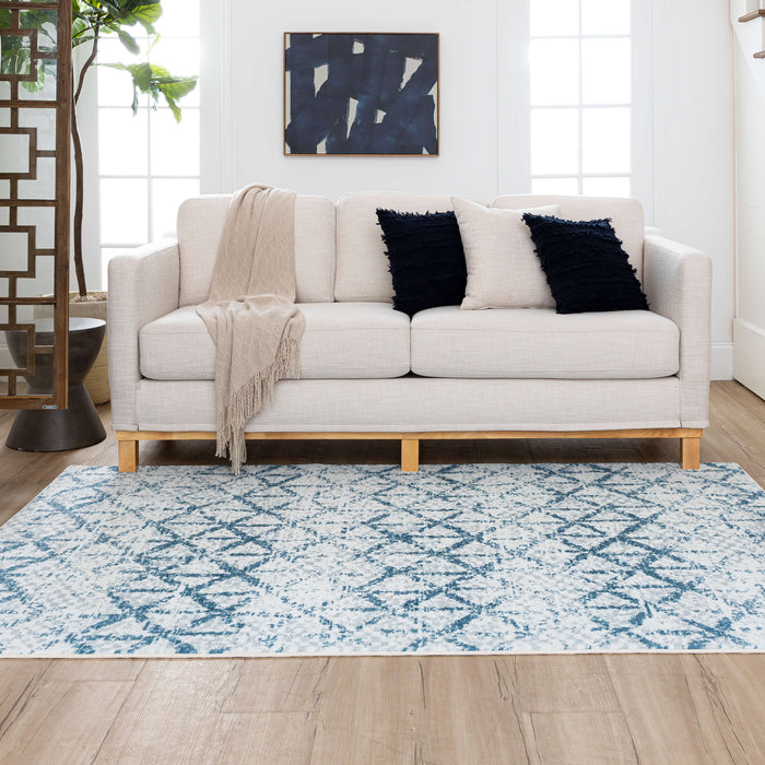 Technicolor Madison Blue Area Rug