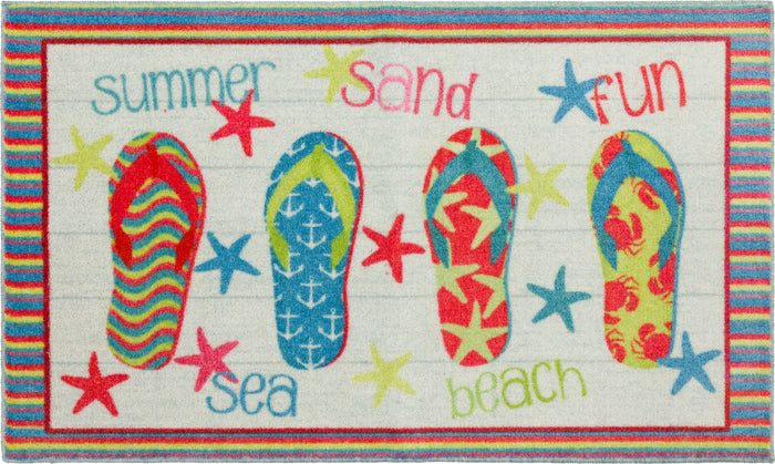 Flip Flops and Fun Multicolor Accent Rug
