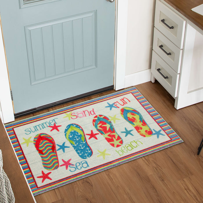 Flip Flops and Fun Multicolor Accent Rug