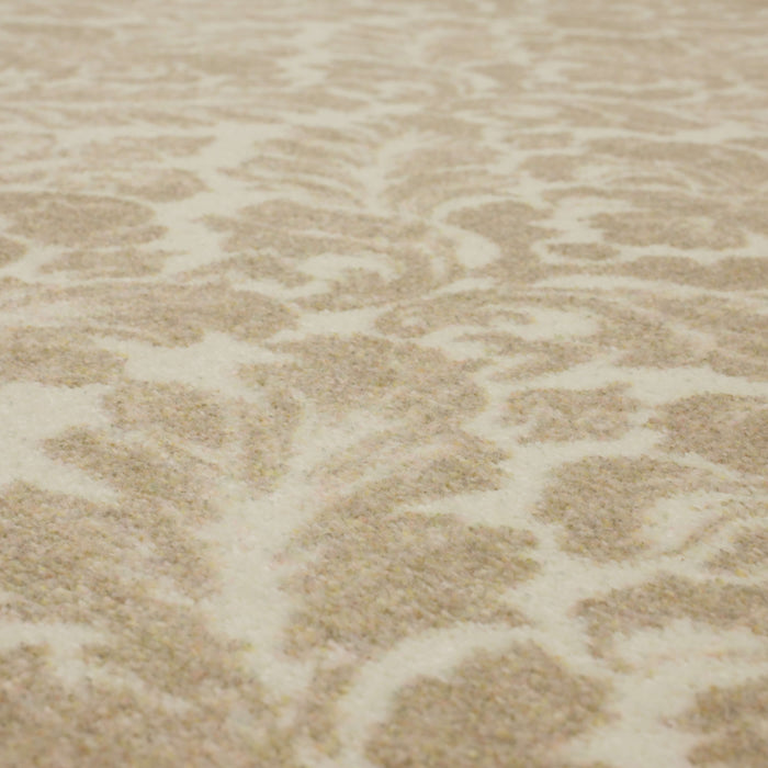 Technicolor Damask White Area Rug