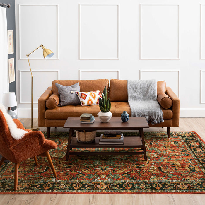 Heritage Broque Red Area Rug