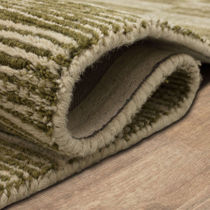 Karastan Broken Stripe Moss by Bobby Berk