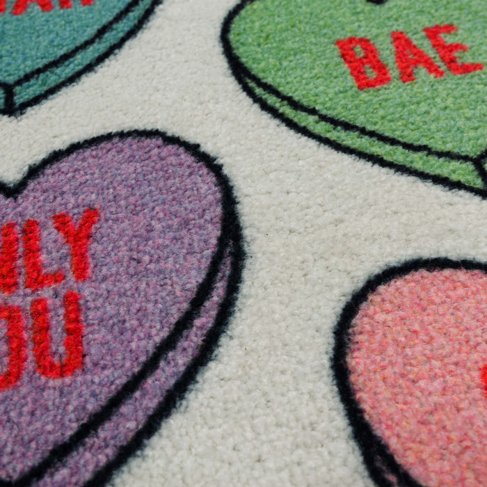 Valentine Sweethearts Pink Accent Rug