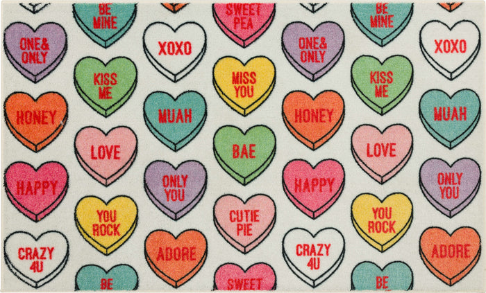 Valentine Sweethearts Pink Accent Rug