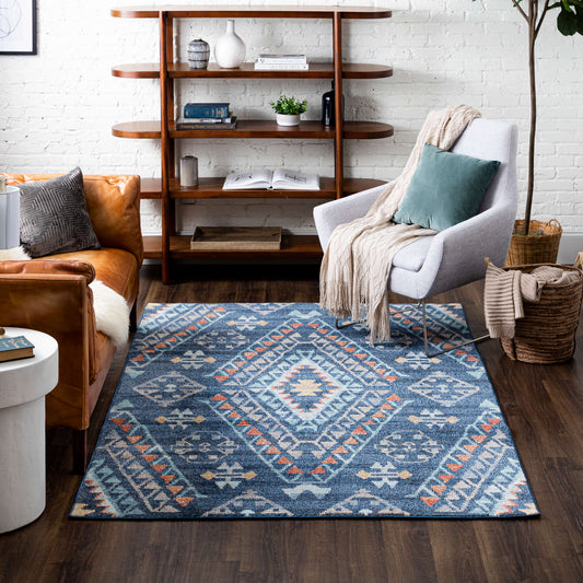 Arden Cardi Blue Area Rug