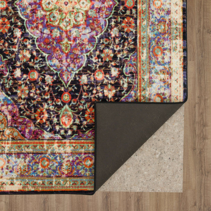 Technicolor Zara White & Purple Area Rug