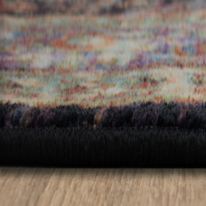 Technicolor Zara White & Purple Area Rug