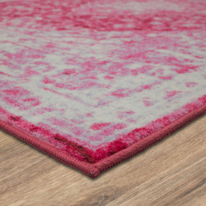Technicolor Zara Pink Area Rug