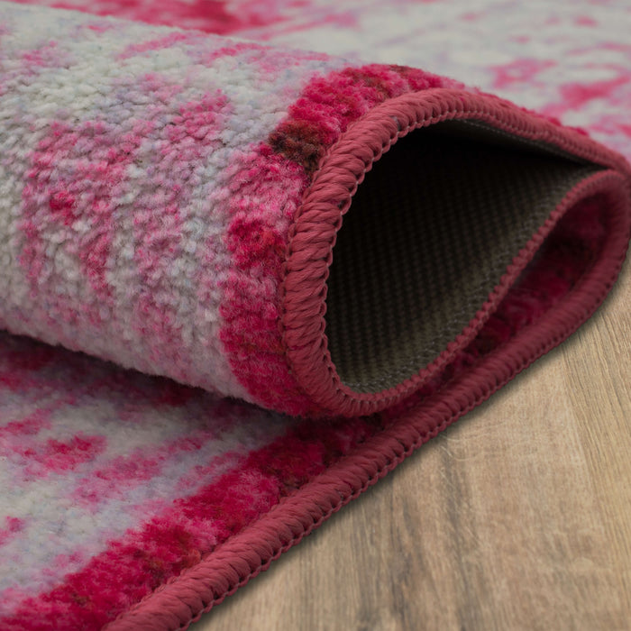 Technicolor Zara Pink Area Rug