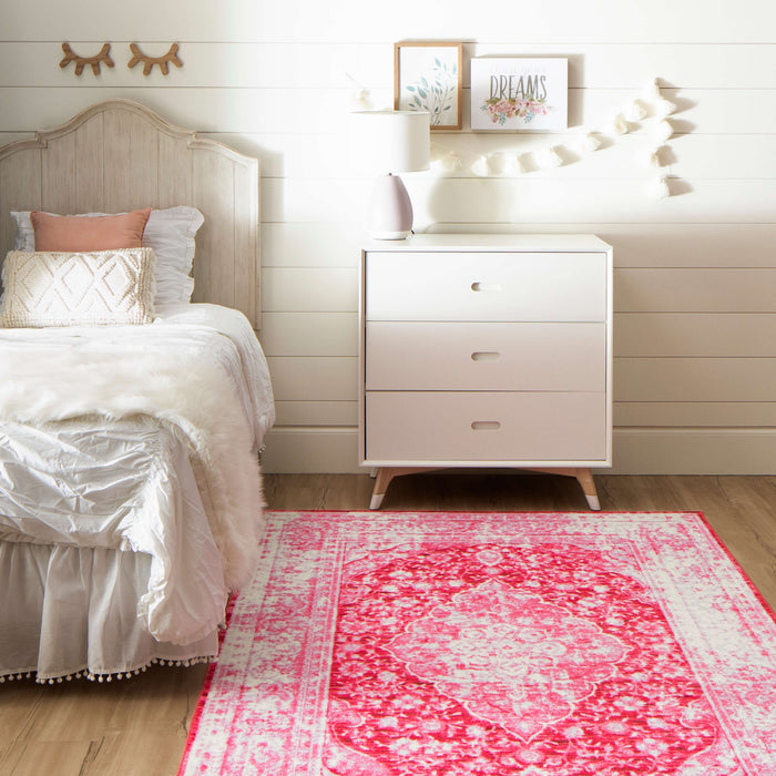 Technicolor Zara Pink Area Rug