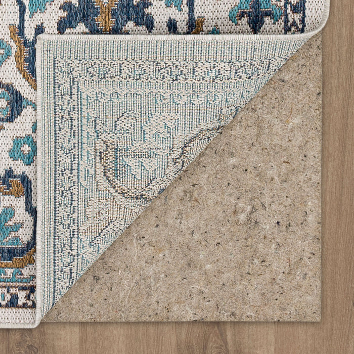 Jackson Ikat Teal and Tan Area Rug