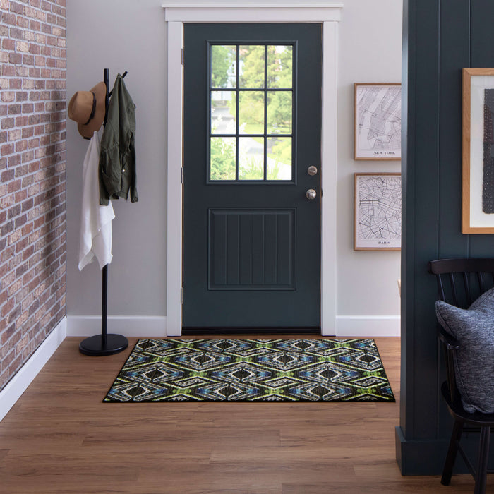 Zali Black Area Rug