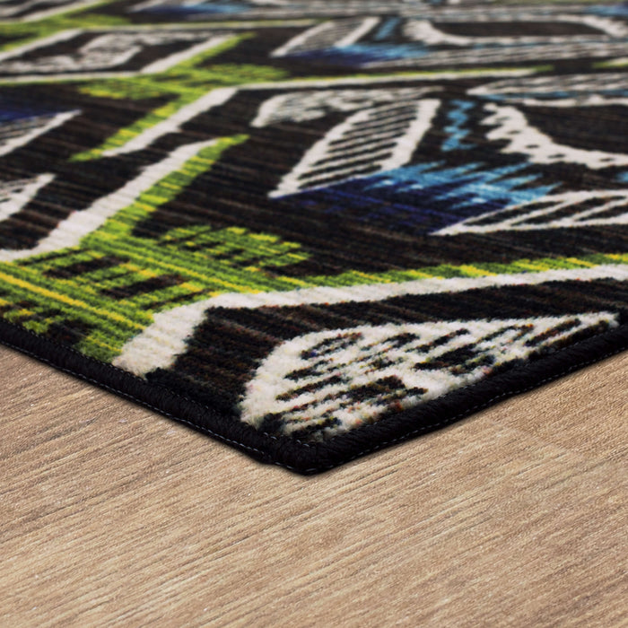 Zali Black Area Rug