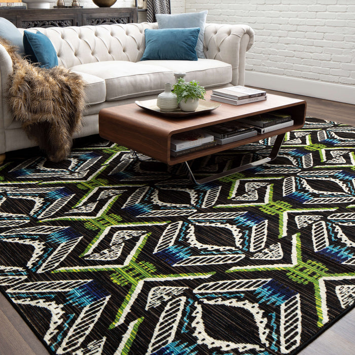 Zali Black Area Rug