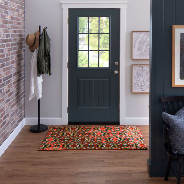 Zali Red Area Rug
