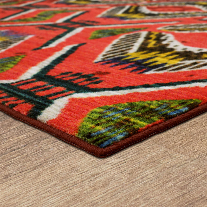 Zali Red Area Rug