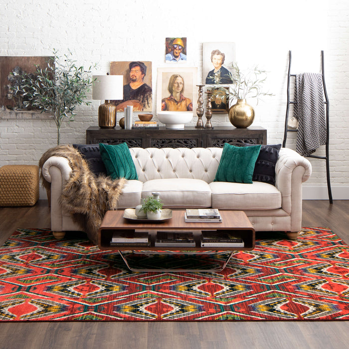 Zali Red Area Rug