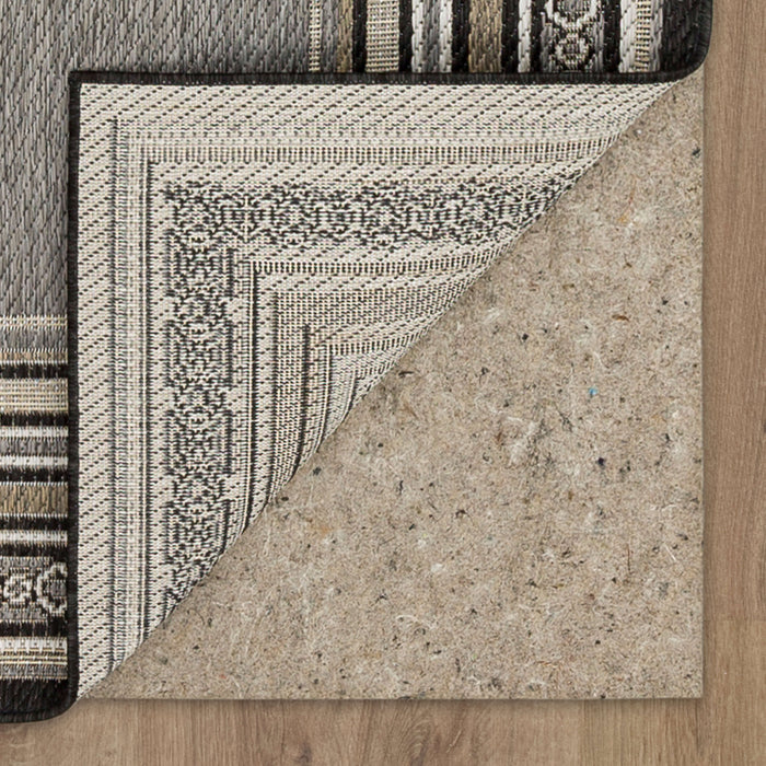 Jackson Geometric Border Grey Area Rug