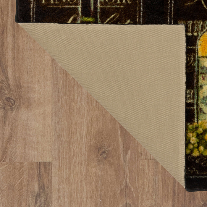 Marina Chalkboard Brown & Yellow Mat