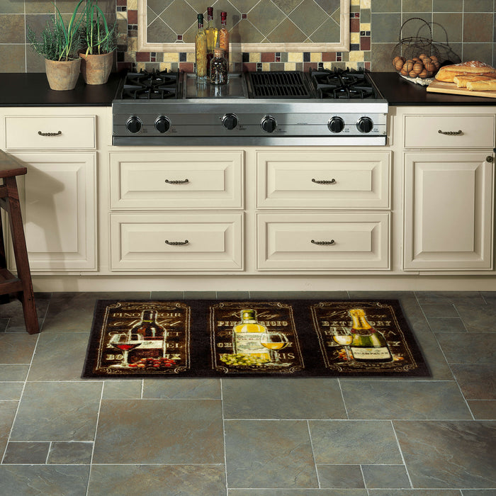 Marina Chalkboard Brown & Yellow Mat