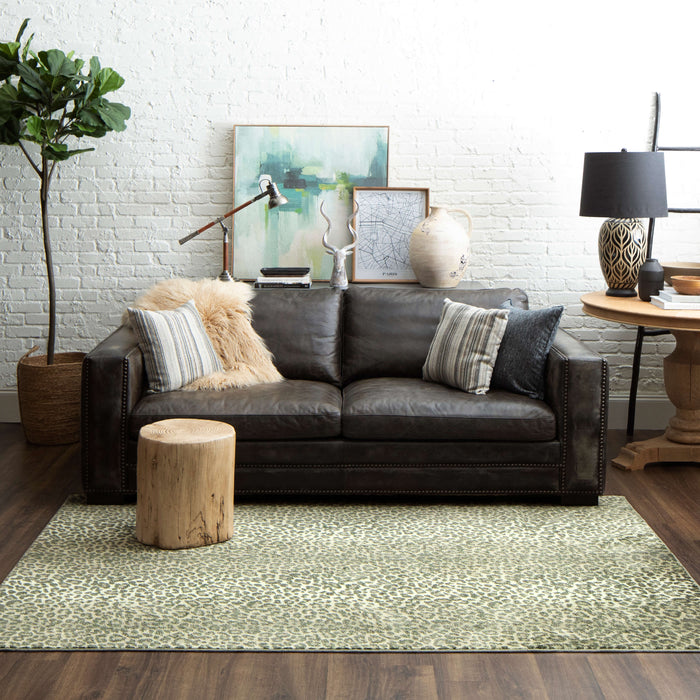 Technicolor Cheetah Skin Grey Area Rug