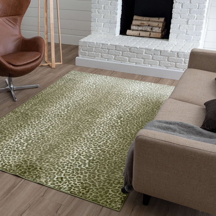 Technicolor Cheetah Skin Grey Area Rug