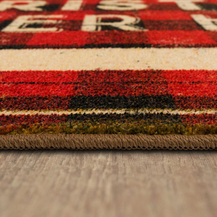 Christmas Cheer Red Accent Rug