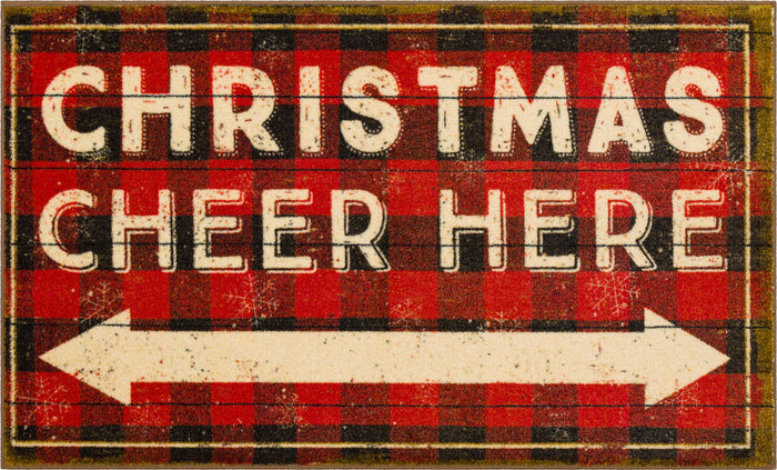 Christmas Cheer Red Accent Rug
