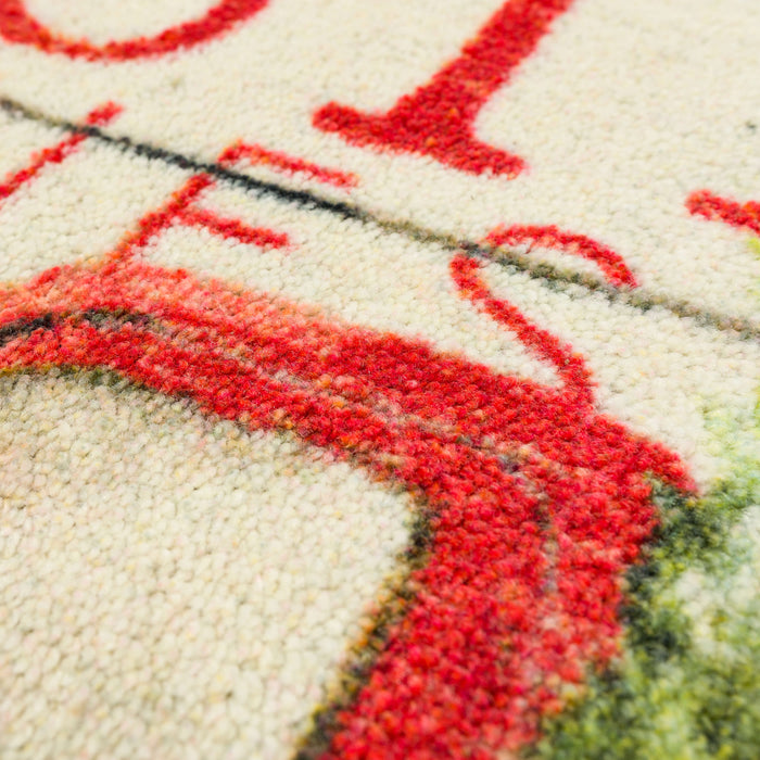 Christmas Deliveries Beige Accent Rug