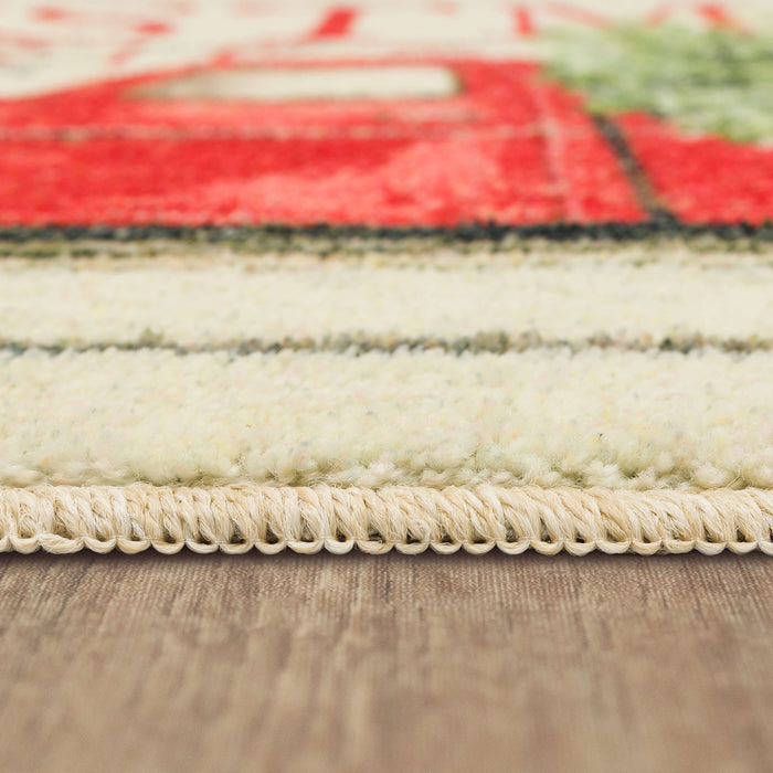 Christmas Deliveries Beige Accent Rug
