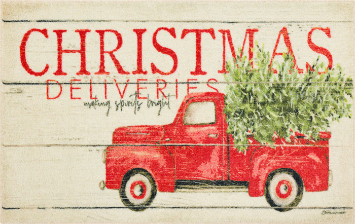 Christmas Deliveries Beige Accent Rug