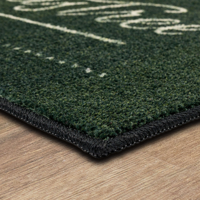 Christmas Tree Farm Black Accent Rug