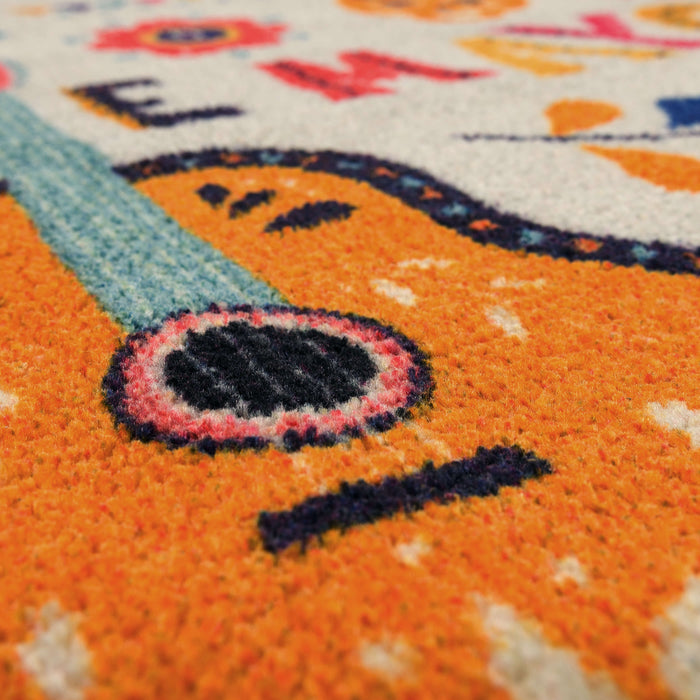 Cinco de Mayo Guitar Multicolor Accent Rug