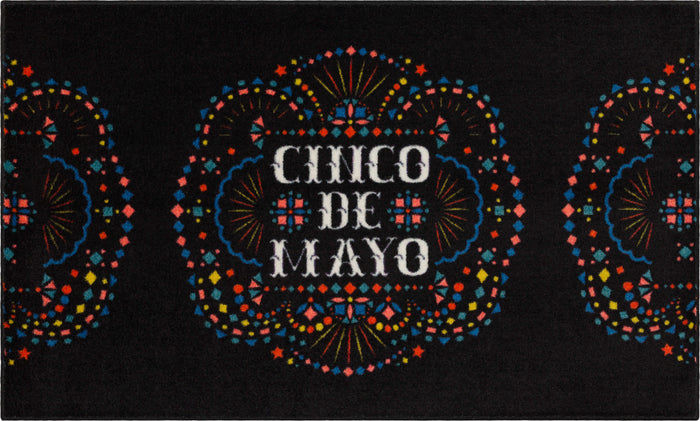 Cinco de Mayo Black Accent Rug