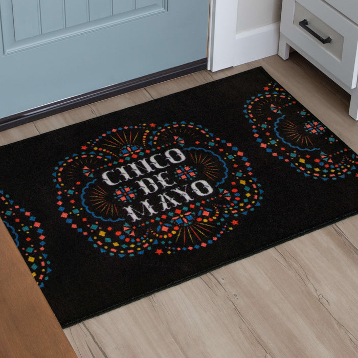Cinco de Mayo Black Accent Rug