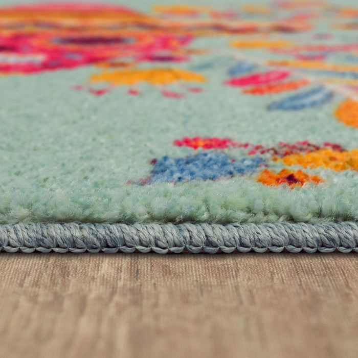 Cinco de Mayo Skull Blue Accent Rug