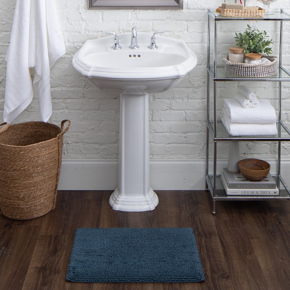 Seashore Twilight Bath Mat Covered By Rugs