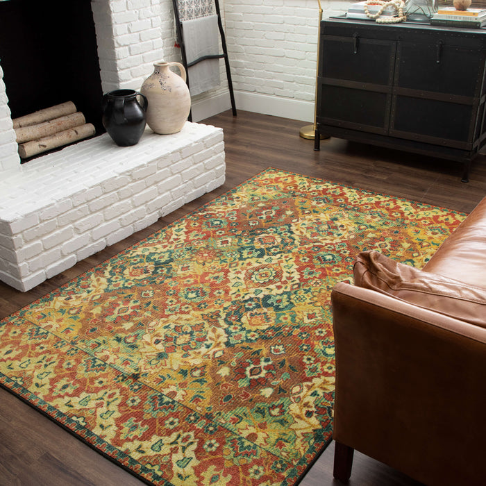 Technicolor Sabine Red Area Rug