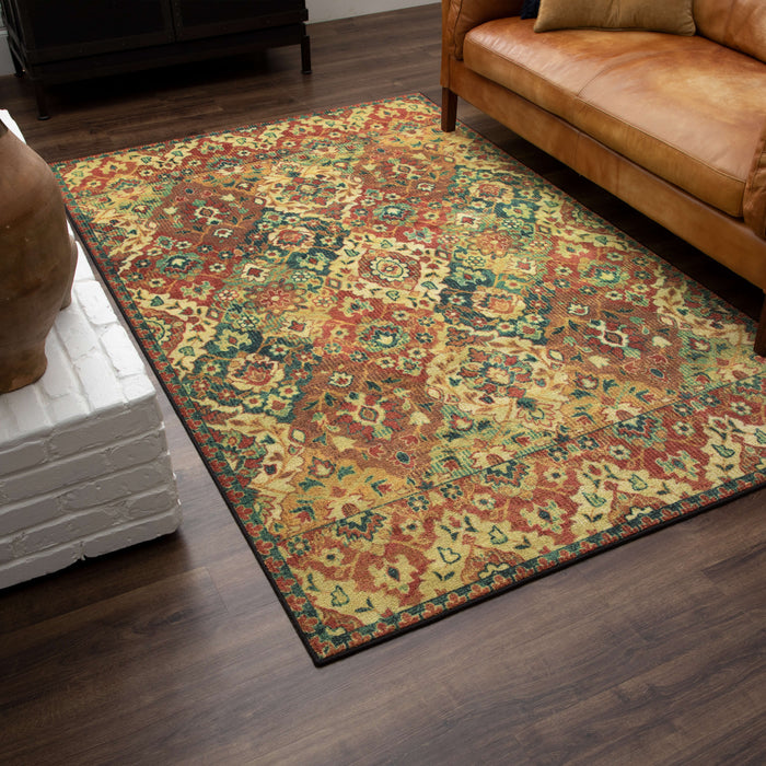 Technicolor Sabine Red Area Rug