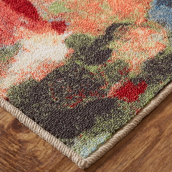 Watercolor Bloom Multicolor Accent Rug